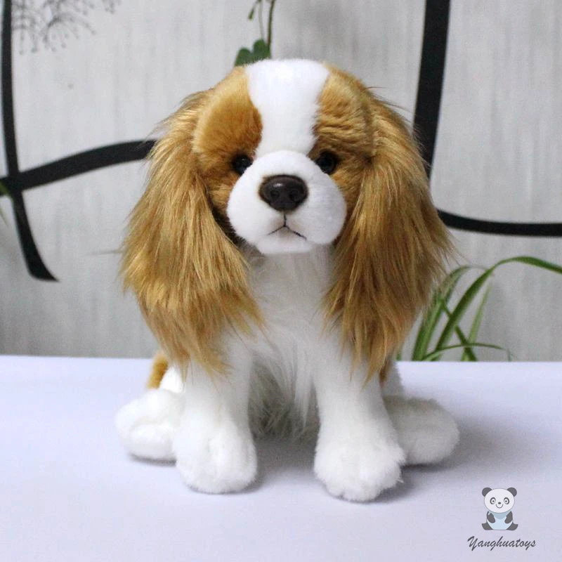 Милый кавалер Кинг чарльз спаниель мягкая плюшевая собака кукла в реальной жизни