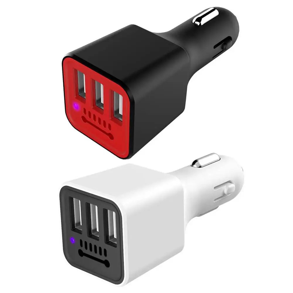 

Multi-function car charger 3 USB port negative ion air purifier, compatible with iPhone and other 3.1A Purification car charger