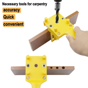 

Woodworking Locator Doweling Jig Drilling Locator Quick Centering Fixture for Positioning Punching Wood Boards