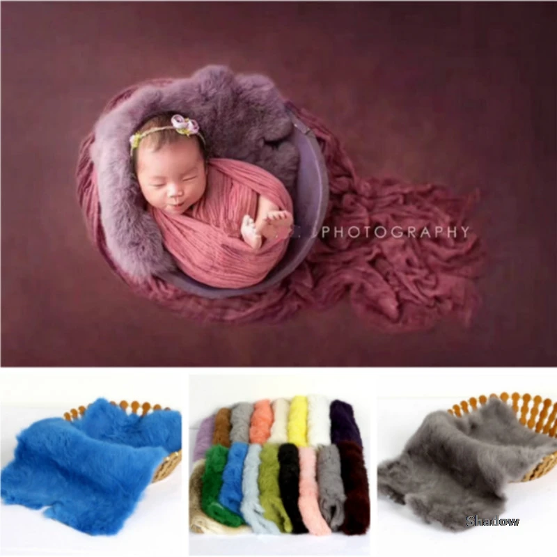 Baby Photo Blankets Newborn Photography Props Big Props Filler Soft Fur Blanket Baby Shooting Accessories Colorful Blankets