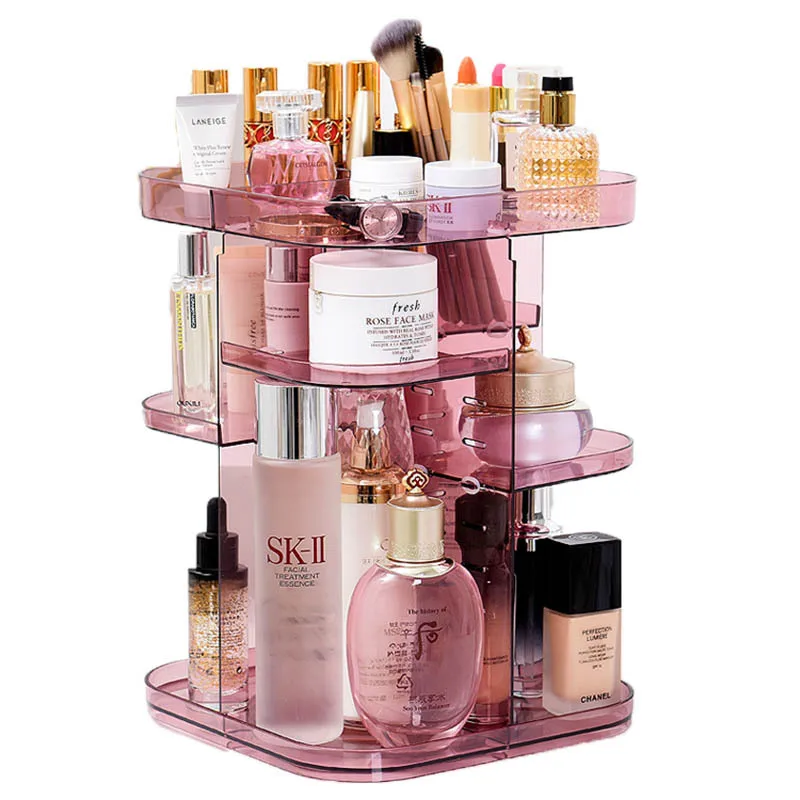 

Hot Skincare Multi-Layer Shelf Cosmetic Box Acrylic Spinning Cosmetic Organizer Makeup Organizing Rack