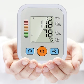 

Blood Pressure Monitor Oximetro Upper Arm Measure Automatic Sphygmomanometer Heart Rate Measuring Instrument Digital Display