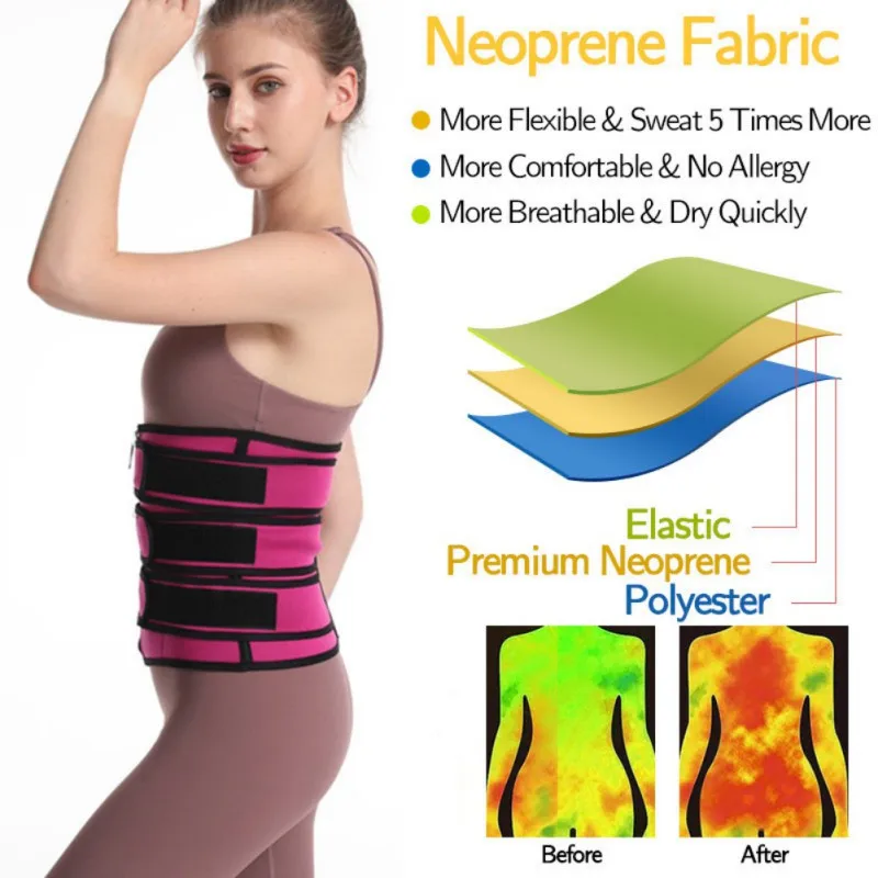 

Women Waist Belt Tummy Control Sweat Girdle Workout Slim Belly Band For Loss Weight Sweat Waist Belt Gym Sports