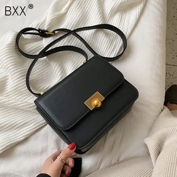 

[BXX] PU Leather Crossbody Bags For Women 2020 New Brand Designer Lock Shoulder Messenger Bag Fashion Lady Travel Handbags HJ201