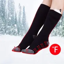 Usb Перезаряжаемый Аккумулятор спортивные лыжные носки согревающие для женщин и мужчин Хлопковые походные уличные теплые ТЕРМО леггинсы