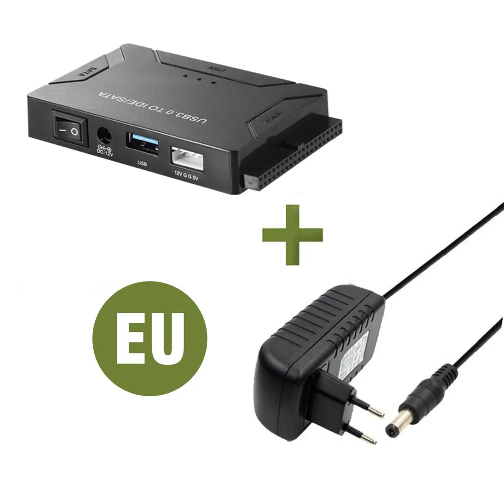 SATA USB IDE адаптер Жесткий диск SATA к USB3.0 конвертер передачи данных для 2,5/3," IDE SATA жесткий диск HDD SSD - Цвет: EU