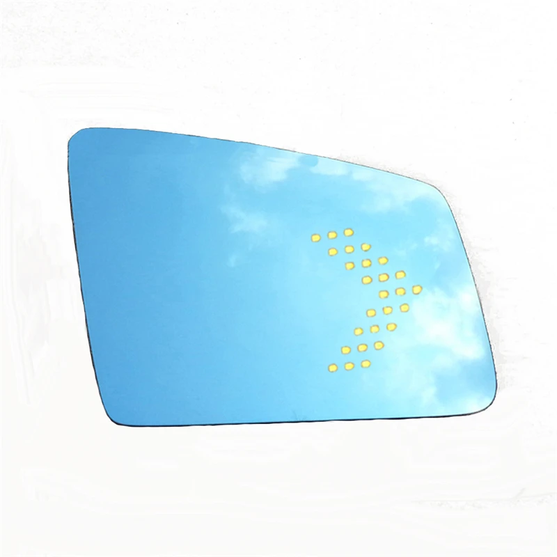 

blue glass wide angle view heated led turn signal side rear view mirror glass for mercedes benz CLA 200 220 180 X117 W117 C117