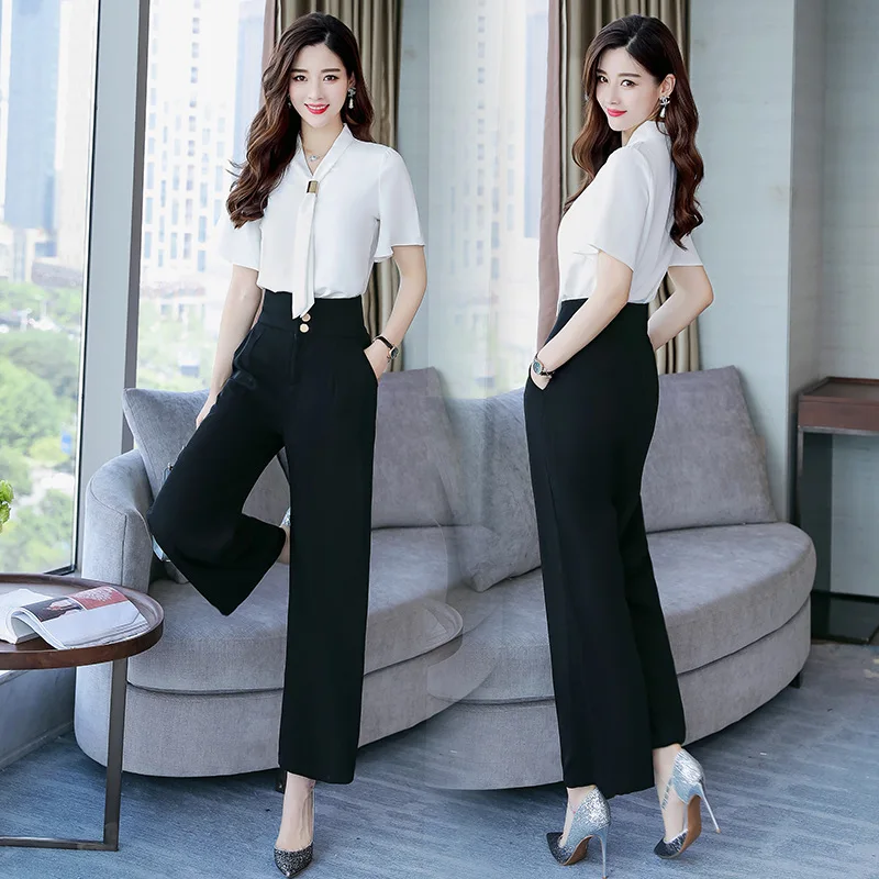 

Set/Suit Skirt 2018 Summer Korean-style Solid Color Slim Fit Slimming Cool Elegant Capri Pants