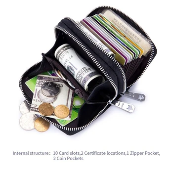 

Flower Cow Leather Function Card Case Business Card Holder Men Women Credit Card Bag ID Card Wallets Coin Purse