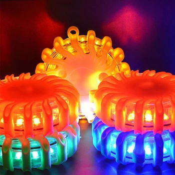 

New LED Traffic Warning Light Strong Magnetic Adsorb Car Roof Safety Road Emergency Lights Battery Warning Light For Car Lamps