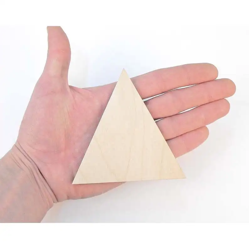 

Set of 5x (9,5cm) Wooden Triangles Shape Price Trag Craft Hanging Gift Decoupage Unpainted Embellishments 0497