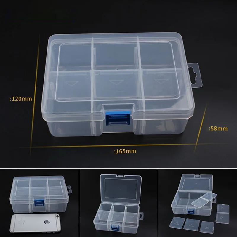 Пластиковые регулируемые компоненты отсек для хранения Органайзер части съемные коробки Чехлы контейнер для винтов аппаратные средства ремесла