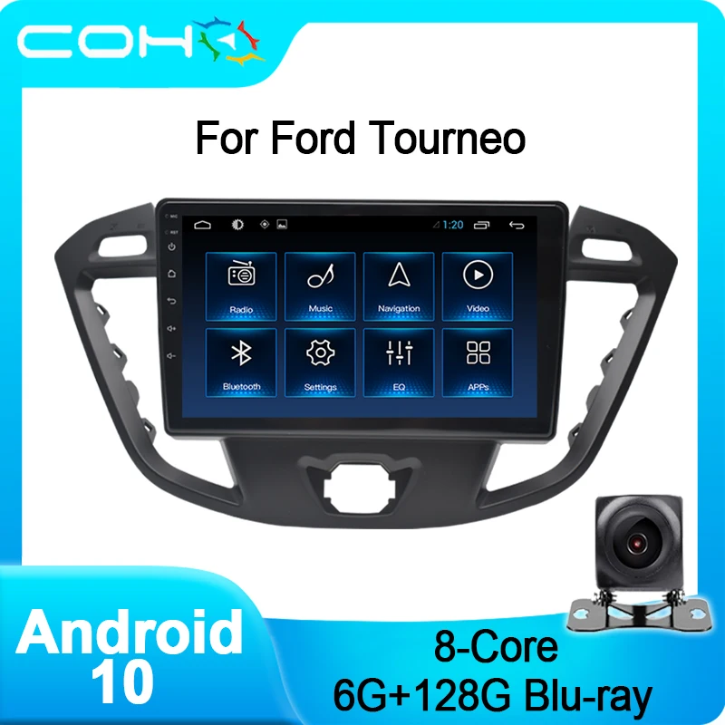 Автомобильный мультимедийный плеер COHO для Ford Tourneo Dvd радио Android 10 0 Восьмиядерный процессор 6 + 128