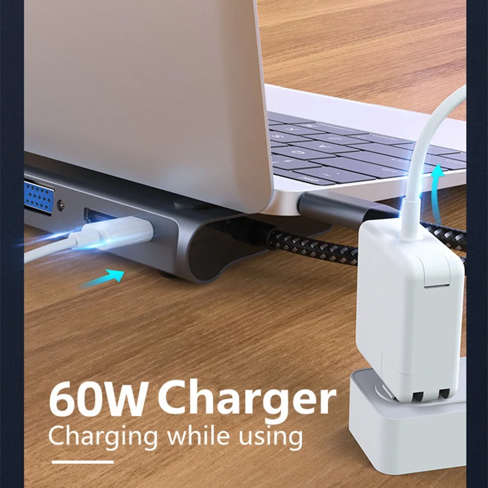 S SKYEE 12 в 1 концентратор USB Type C к HDMI RJ45 мульти USB3.0 Мощность адаптер для MacBook Pro Air док-станция для 3 Порты и разъёмы концентратор разделен