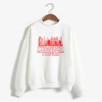 

LUSLOS Stranger 3 Women Sweatshirt Plus Size Female Tops Long Sleeve Casual White Coats Autumn Winter Women Clothes толстовка