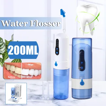 

2000mAh Oral Irrigator USB Rechargeable Water Floss Portable Dental Water Flosser Jet 200ml Irrigator Dental Teeth Cleaner