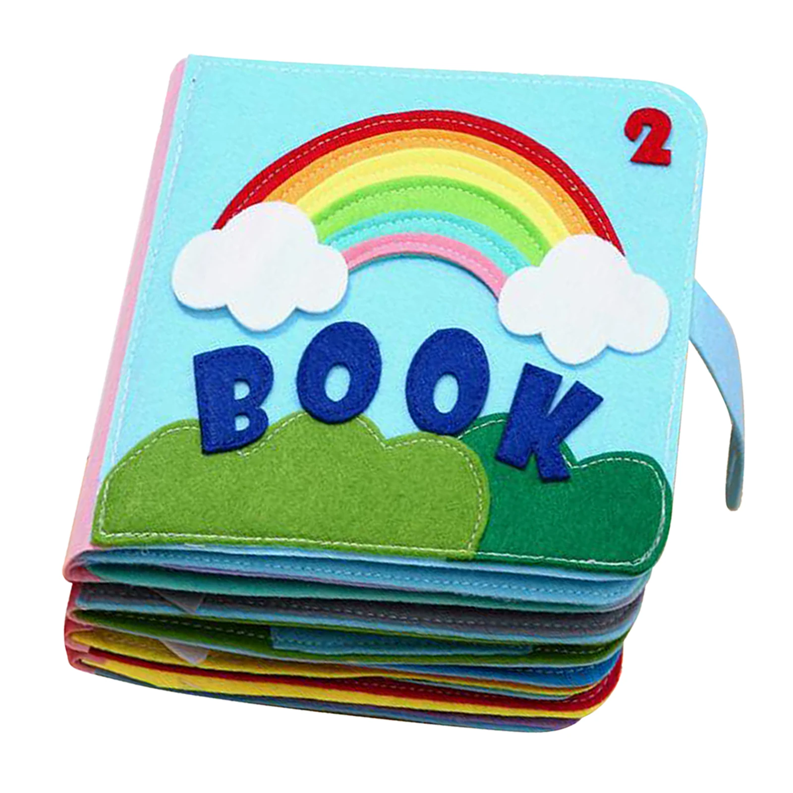 Soft Cloth Activity Books for Babies Quiet Book Interactive 3D Fabric Teething Books, Boys Girls Travel Toy Early Educating Toys