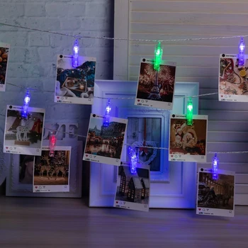 

Garland "Thread" with attachments "Clothespins", 4.5 m, LED-20-220V, flashing, RG / RB (multi glow)