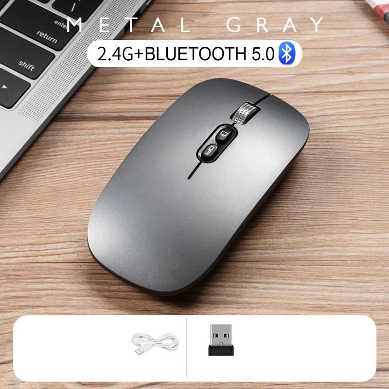 led gaming mouse Bluetooth Wireless Mouse Slim Dual Mode (Bluetooth 5.0 and 2.4G Wireless) Rechargeable Wireless Mouse with 3 Adjustable DPI pc gaming mouse Mice