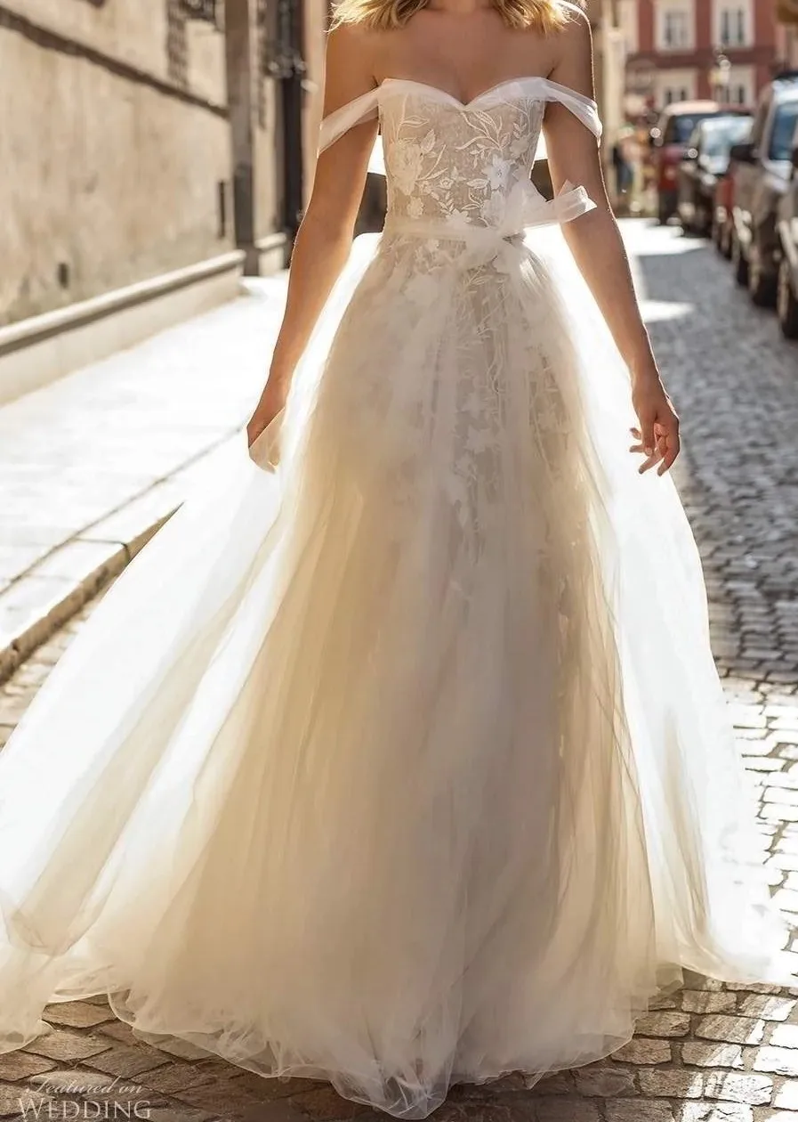 Съемный шлейф Русалка свадебное платье Кружева блестками Vestido De Noiva короткий рукав Тюль Свадебные платья с аппликацией
