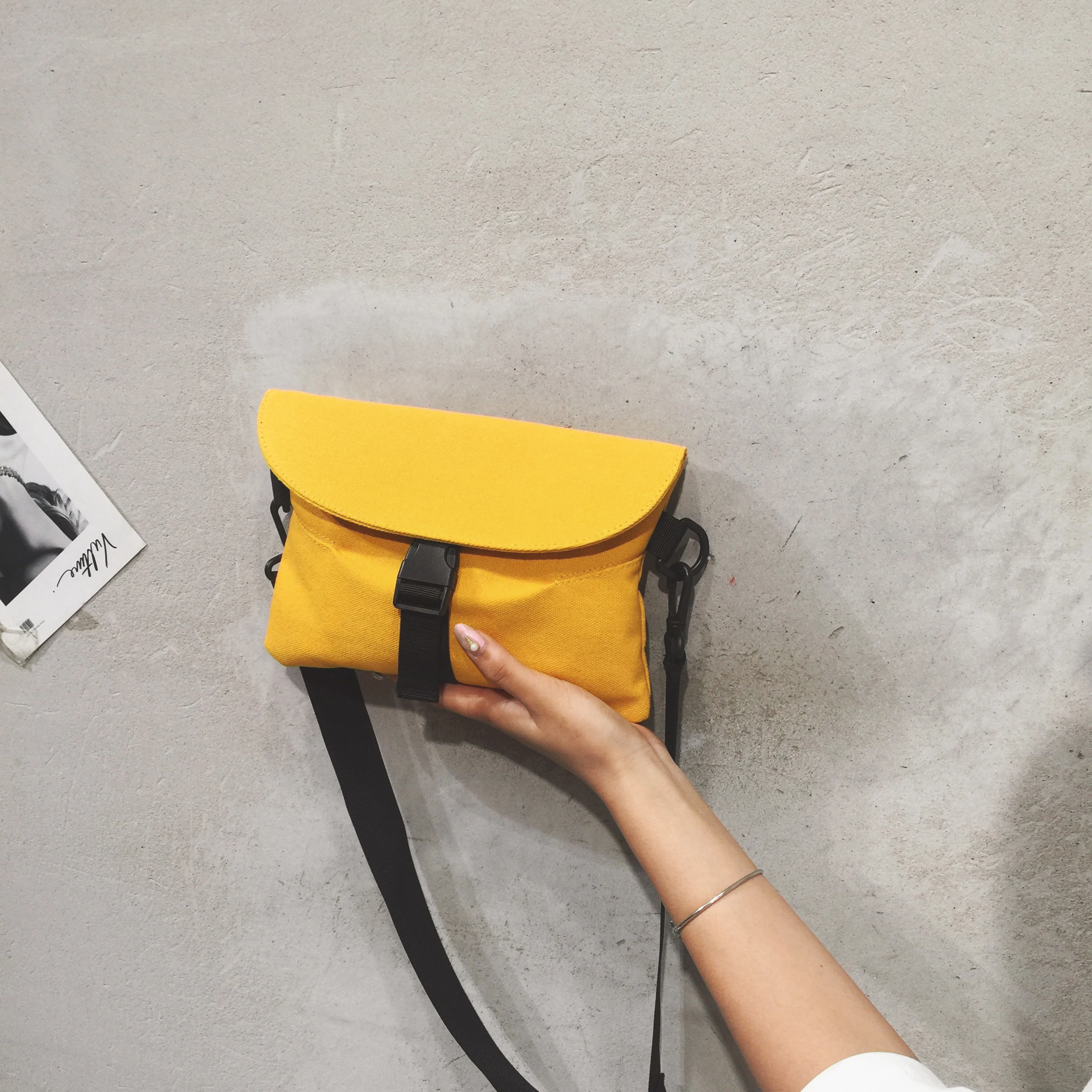 Anese Harajuku Small Bag Female Simple Solid Color Fresh Small Bag Female Simple Solid Color