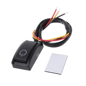 

Car Push Button Latching Turn ON OFF Switch DC 12V 200mA 2.4W LED Light Switch