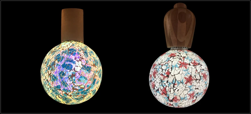 Светодиодный Красочный светодиодный светильник, декоративная лампа 100 в-240 в E27 4 Вт G120, стеклянный цветочный узор, европейский стиль, подвесной светильник