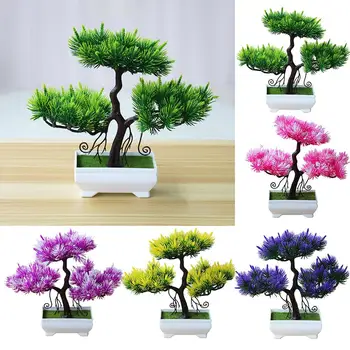 

Potted Artificial Plant Pine Tree Bonsai Stage Garden Wedding Party Home Decor