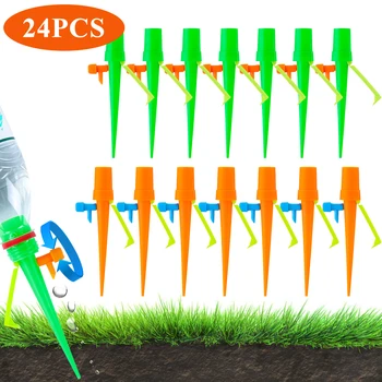 

Self Watering Adjustable Spikes System 24Pcs Automatic Watering Spike For Plants Flower Indoor Household Irrigation System New