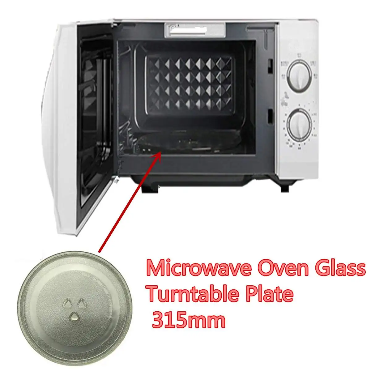 315mm Univeral Microwave Oven Glass 