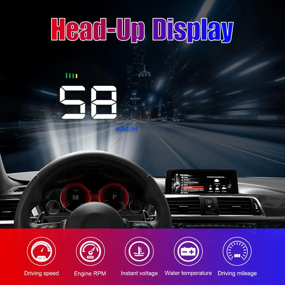 HUD A200 A500 hud ڵ    ÷ ӵ obd2 µ  , ڵ   hud 2019