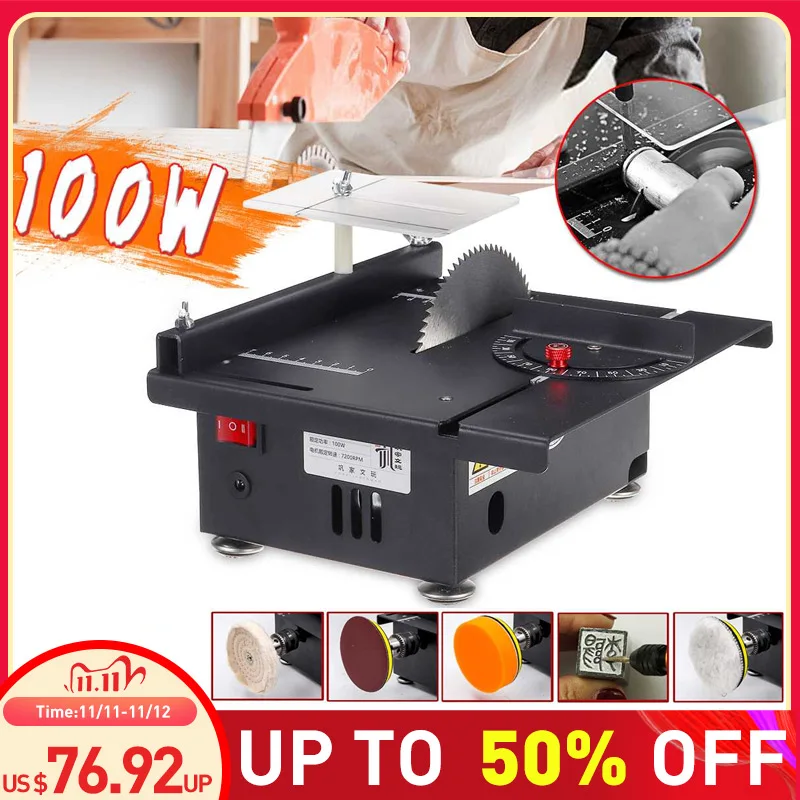 Мини электрическая настольная пила деревообрабатывающая скамейка ручная работа