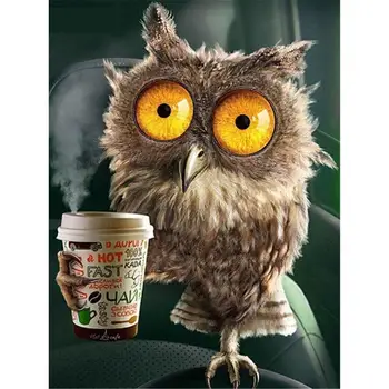 

GATYZTORY Owl 5D DIY Diamond Painting Cross Stitch Home Decor Embroidery Full Square Drill Mosaic Crafts