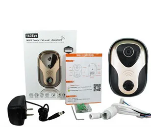wifi doorbell Видеодомофон камера WiFi ip-камера Беспроводная сигнализация дверной звонок 163Eye HD визуальный домофон WiFi дверной звонок - Цвет: wifi doorbell