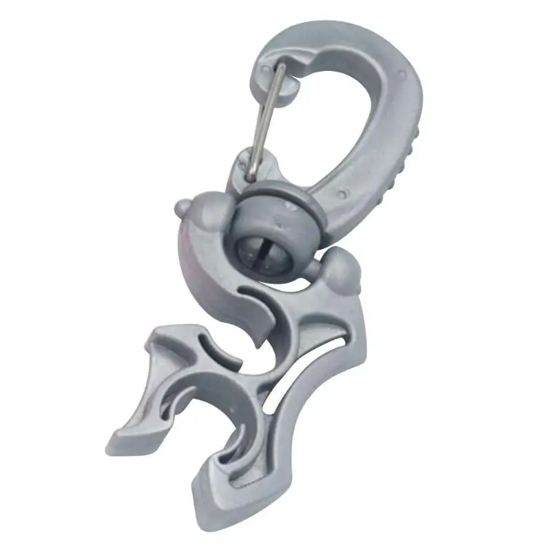 Grey Diving Breathing Regulator Fixing Clamp Low Pressure Pipe Clips Hose Hook Quick Shackle Clip Underwater Dive Accessories - Цвет: Grey