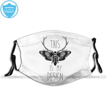 

Silence Lambs Mouth Face Mask Hannibal Facial Mask with Filters Polyester Lovely for Adult Mask