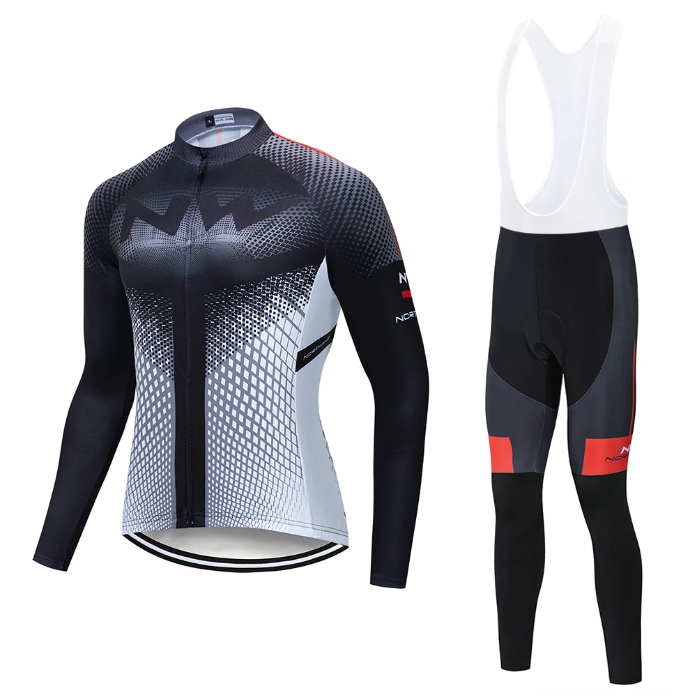 Pro Team NW Ropa Ciclismo Hombre Триатлон Radfahren набор Radfahren Kleidung Northwave Radfahren Bib Hosen набор - Цвет: Long Cycling set