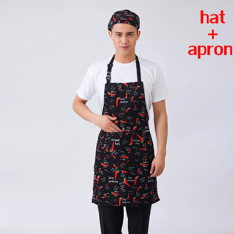 Новая Униформа шеф-повара ресторана с коротким рукавом летняя рабочая одежда для мужчин и женщин кухонная куртка шеф-повара белая униформа для повара - Цвет: apron and cap