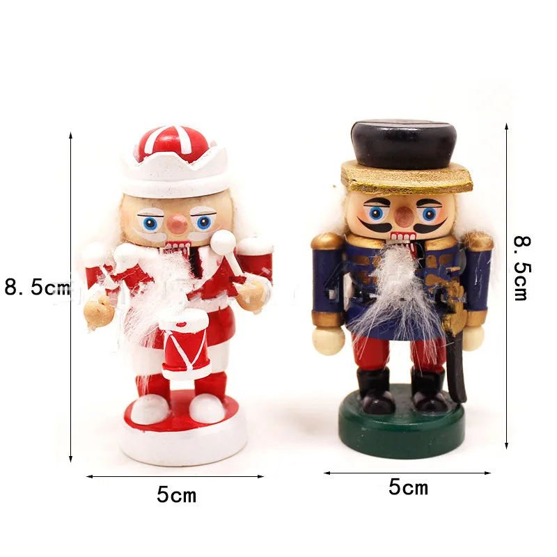 Random Delivery Wooden Nutcracker Soldier Puppet Creative Soldier Etiquette Soldier Christmas Gift Home Decor Crafts Decoration QW168 (4)