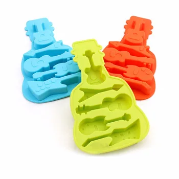 

New 1PCS Cookware Dining Bar Non-Stick Cake Decorating High Quality Fondant Soap Mold Guitar Shape Silicone 3D Mold