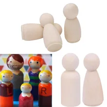 Незавершенные колышки для кукол деревянные игрушечные наборы фигурки мини люди ремесло набор 34*12 мм нетонизирующие аксессуары 10 шт Прочный