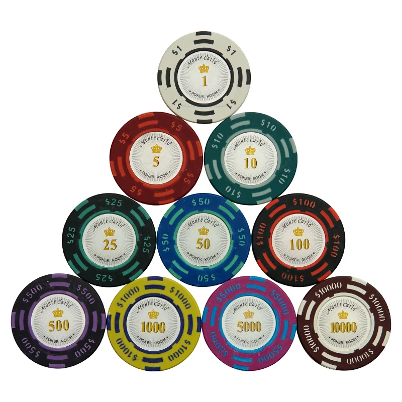 PC Color : 10 Lot Clay Poker Chips Set Texas Hold'em Poker Chips avec Garniture Casino Club Sticker Clay Composite 14g TX GIRL 25PCS 