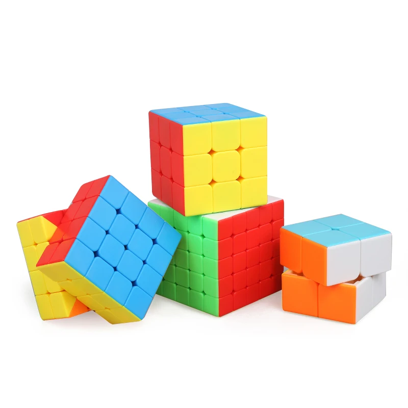 4 cubes Stickerless Sengso Legend 2x2x2 3x3x3 4x4x4 5x5x5 ShengShou Magico Cubo Пирамида скоростной Куб Головоломка 2*2 3*3 4*4 5*5 - Цвет: 4 cubes Stickerless