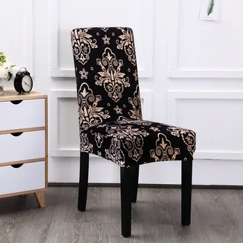 

1PCs Spandex Elastic Printing Dining Chair Slipcover Removable Anti-dirty Kitchen Seat Case Stretch Chair Cover for Banquet