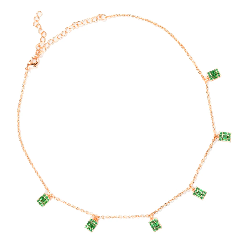 RGR GODKI, модное женское ожерелье в стиле Bagutte Cut Lariat, свадебные с кубическим цирконом, Трендовое геометрическое ожерелье с серебряной подвеской в Дубае - Окраска металла: RGR