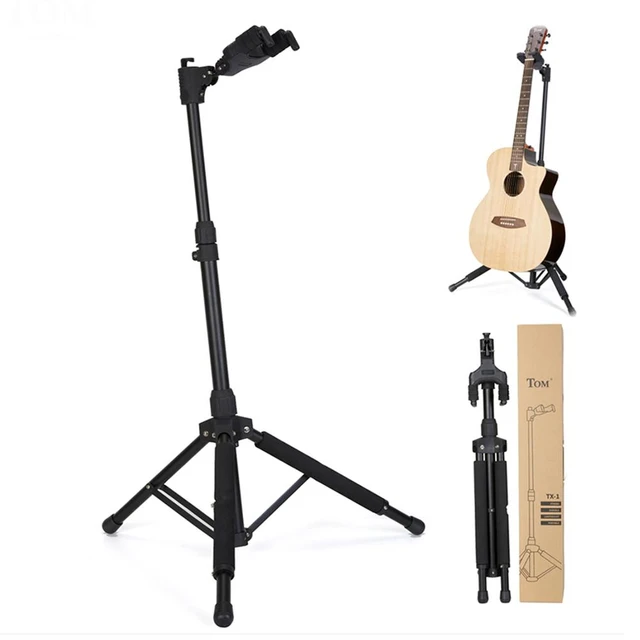 Support guitare tripode Pour Guitares Folk Acoustique Electrique Bass.