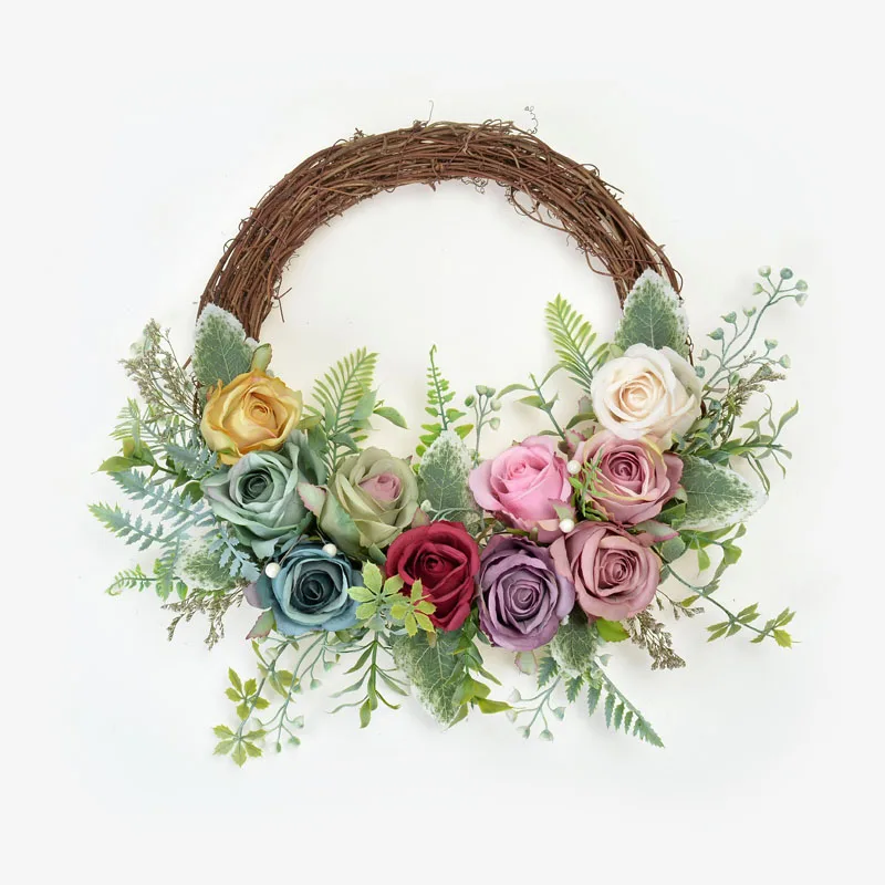 1pcs new artificial flower high quality silk rose head wedding home Christmas decoration diy flower wall scrapbook gift box