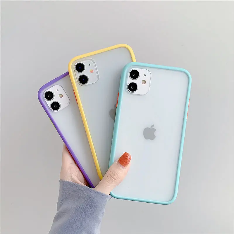 phone cases for iphone 8 For iPhone XR Case Matte Bumper Phone Case For iPhone 12 11 Pro Max XR XS Max 6S 8 7 Plus Shockproof TPU Silicone Clear Cover case iphone 6