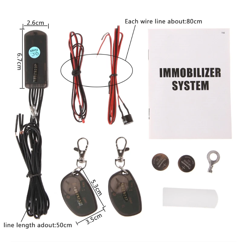 RFID 2.4GHz wireless car immobilizer engine lock anti-hijacking with G-sensor