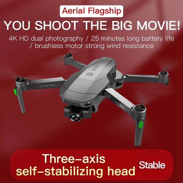 2022 New SG907 MAX GPS Professional Drone with 5G WiFi EIS 4K Camera Three-Axis Gimbal Brushless RC Quadcopter FPV Dron VS SG906 3